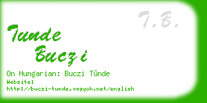 tunde buczi business card