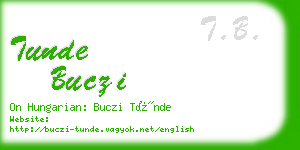 tunde buczi business card